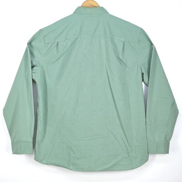 LL Bean Green Check‎ Shirt Mens Large Button Down Slightly Fitted Officecore Dad - Picture 2 of 16